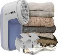 Jumper Debobbler By White Bird Rechargeable Handheld Electric Lint Remover  Portable Fabric Shaver Bobble De For Jumpers Sofas and Clothes With Spare  ...