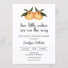 Two Little Cuties Are On The Way Twin Baby Shower Invitation Zazzle Com Twins Baby Shower Twins Baby Shower Invitations Twin Baby Shower Theme