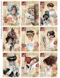 Harrison Fisher Ladies Altered ATC Size Cards Set 1 Printable - Etsy