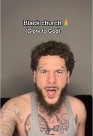 Fat Tall Black Guy Singing in Church in Spain