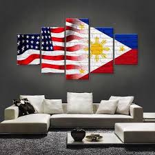 Philippines And Usa Flag Multi Panel Canvas Wall Art In 2021 Filipino Tattoos Wall Canvas Canvas Wall Art