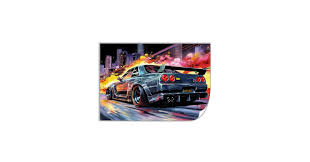 R32 Japanese Anime Tokyo Drifting Jdm Car Car Posters for Room Mens Living  Room Bedroom Decor Aesthetic Art Prints Car Wall Decor Canvas Art Wall ...