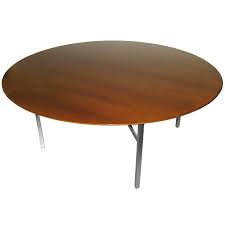 Knoll Huge 6 Foot Round Walnut Table With Iron Legs Walnut Table Vintage Conference Table Dining Table