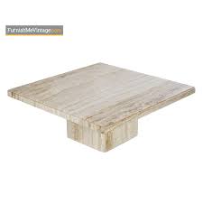Enjoy free shipping with your order! Travertine Pedestal Coffee Table Mid Century Modern