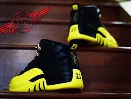 Black And Yellow Jordans 12 Outfit Air Jordan Xii Thunder Customized In 2020 Nike Free Shoes Sneakers Shoes