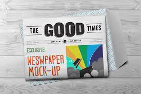 Newspaper Mock Up Presentation Design Template Trifold Brochure Template Design Template