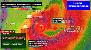El ciclón extratropical, afectará buenos aires y alrededores con lluvias, tormentas y vientos de variada intensidad. Ciclon Extratropical El Tiempo En Chivilcoy