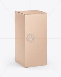 Download Kraft Paper Box With Muesli Mockup In Box Mockups On Yellow Images Object Mockups
