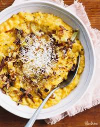 Butternut Squash Risotto With Crispy Leeks Recipe In 2020 Vegetarian Thanksgiving Recipes Butternut Squash Risotto Fall Recipes Healthy