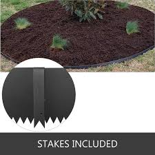 Flexible and durable makes aggressive curves and straight sections with ease, no hollow round beaded top and no heating in the sun to make flexible. Gardening 3 3 Pcs Hammer In Landscape Edging 40 X 8 Inch Strips Cor Ten Steel Garden Decorative Border Fence No Dig Garden Lawn Edging Outdoor Landscape Trim For Grass Weed Control Plant Support Structures