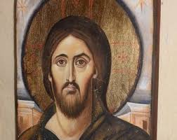 Icon Jesus Christ Pantocrator of Sinai, Hand Painted Icon Lord Orthodox  Icon, Original Egg Tempera