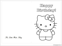 Find & download free graphic resources for birthday card. Hello Kitty Happy Birthday Greeting Cards Coloring Pages Cartoons Coloring Pages Coloring Pages For Kids And Adults