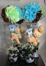 Centros De Mesa Decoraciones Osos Boy Baby Shower Ideas Centros De Mesa Manualidades