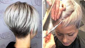 Nobody said older women's hairstyles had to be boring, and this short haircut is the living proof! New Trendy Pixie Hairstyles Women Short Haircut Compilation Pixie Short Bob Haircut Tutorials Youtube