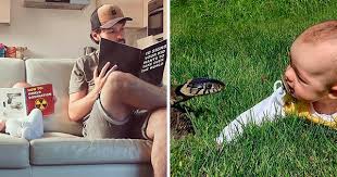 Just take a photo or upload one from your gallery, turn on the childhood filter camera and choose a. This Dad Sends Hilarious Photos To His Gf Whenever She Asks If The Baby Is Ok 20 Pics Demilked