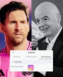 OFICIAL: Después de la eliminación del Inter de Miami, Lionel Messi deja de  seguir a Gianni Infantino en Instagram. Al parecer la gran relación que  tenian está completamente rota. Hoy es un