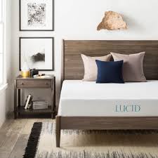 Lucid 8in Medium Gel Memory Foam Tight Top California King Mattress Hdlu08ck45mf The Home Depot Foam Mattress Memory Foam Mattress Full Size Memory Foam Mattress