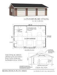 3 Car Basic Garage Plan 844 1 35 2 X 24 3 Car Garage Plans Garage Plans Garage Design