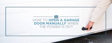 For others, it's just a door to a place filled with stuff that needs to be s. How To Manually Open My Garage Door Garage Door Tips