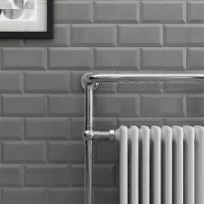 This highlights the tile pattern that you've laid and brings a geometric element into your design. Victoria Metro Wall Tiles Gloss Dark Grey 20 X 10cm Victorian Plumbing Uk