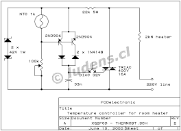 The following diagram shows the modified design of the previous circuit, here as we can see, a resistor and a pot has been introduced. Thermostat For Room Heater