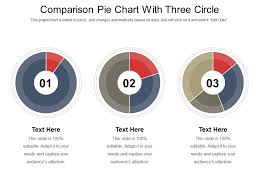 comparison pie chart with three circle powerpoint