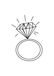 Wedding Ring With Diamond Black And White Clipart Free Svg File Free Clip Art Free Svg Svg Free Files