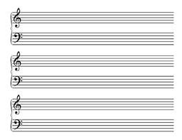 When we're reviewing a new arrangement, or practicing some two particular stave to perfection, we. Blank Sheet Music Landscape Kid Size Grand Staff