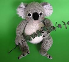 Koala Pdf Crochet Pattern English Only Etsy Crochet Bear Crochet Cow Koala