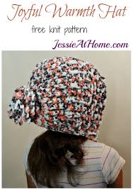 Joyful Warmth Hat A Fun Free Knit Pattern For The Whole Family Jessie At Home