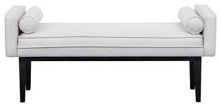 Bedroom bed bench nice design beautiful benches. Upholstered End Of Bed Bench Natural White Transitional Upholstered Benches By Homefare Houzz