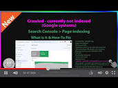 Crawled - currently not indexed (Google systems) Search Console ...