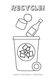 Maintain and improve facilities and infrastructure Recycle Bin Colouring Page Recycling Coloring Pages Colouring Pages