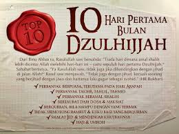 Di sana mereka memperbanyak dzikir, doa, dan amalan sunnah lainnya. Amalan 10 Hari Pertama Bulan Dzulhijjah Abul Hasan Aldy Sefan Rezanaldy