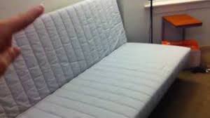 The velcro tabs are a bit of a struggle to attach but keep the mattress in place on the futon frame. How To Reassemble An Ikea Beddinge Futon Youtube