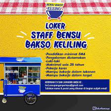 Loker jualan keliling sby / terbang ke singapura bisa langsung dari surabaya, ini. Lowongan Kerja Sma Posisi Staff Bakso Keliling Juli 2021