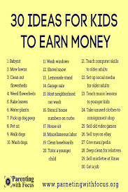 30 Ways For Kids To Earn Money Earn Money Teaching Computer Skills Teaching Computers