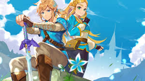 Breath of the wild hd wallpapers and background images. Download 1920x1080 Princess Zelda Link The Legend Of Zelda Anime Style Sword Elf Ears Wallpapers For Widescreen Wallpapermaiden