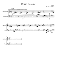Violin music book for children, violin solos, cornet and trumpet, sheet music violin, trumpet sheet music, beginners' trumpets. Disney Opening Sheet Music For Trumpet In B Flat Trombone Brass Duet Musescore Com