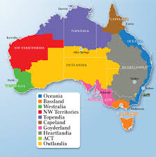 Australia Reinvented A Nation Divided According To Its Interests Proposal To Reconfigure Six States And Two Territories Into Ei Map Australia Map Cartography
