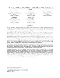 The Safety of Advanced Air Mobility and The Effects of Wind in the Urban  Canyon