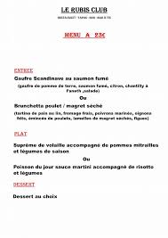 Nouveau Menu Le Rubis Club Pamiers Facebook