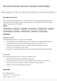 Recent College Graduate Resume Examples Plus Writing Tips