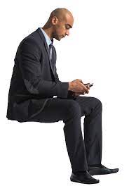 Cutout Man Sitting Phone With Images People Png People Cutout People Sitting Png