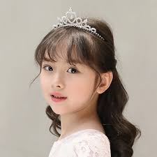 AIDA Diamond Crown Birthday Girl Headdress Children Princess Queen Bridal  Performance Headband Noble Cekak Rambut 生日皇冠发箍