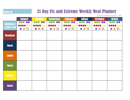 31 Matter Of Fact 21 Day Fix Container Sheet