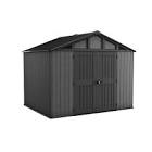 Stronghold 2 0 10x8 ft  Durable Resin Outdoor Storage Shed With Floor and Double Doo    259301 Keter
