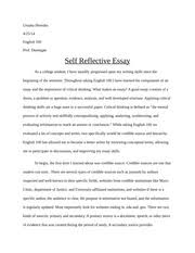 Reflective writing is covered in chapter 13. Self Reflective Essay Urusha Shrestha English 100 Prof Dunnigan Self Reflective Essay As A College Student I Have Steadily Progressed Upon My Writing Course Hero