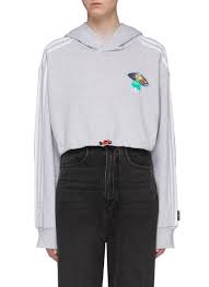 The promo code is valid for multiple usage on orders placed on our local adidas.ch/en on domestic orders only. Adidas Originals X Fiorucci 3 Stripes Sleeve Ufo Graphic Print Cropped Hoodie Modesens