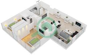 Home & interior design two bedroom apartments are ideal for couples and small families alike. Floor Plans For Type A Small 2 Bedroom Apartments In Skycourts Tower E Bayut Dubai